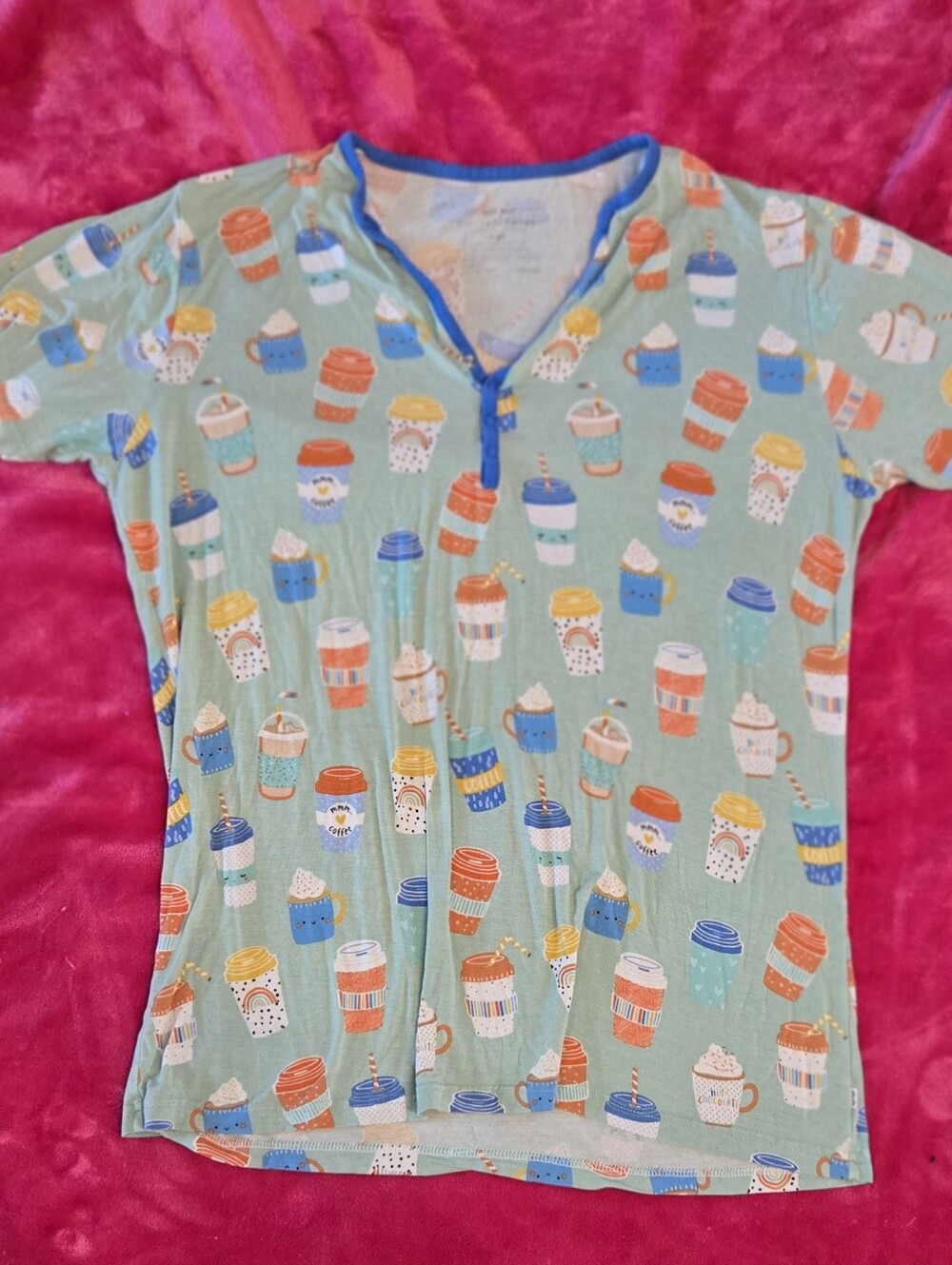 Little Sleepies Love You A Latte Womens Size L Top